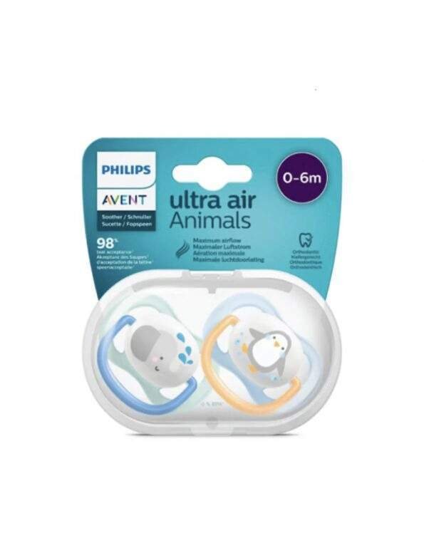 AVENT SUCETTE ORTHO 0-6M BOY ELEP/PENG - SCF080/05