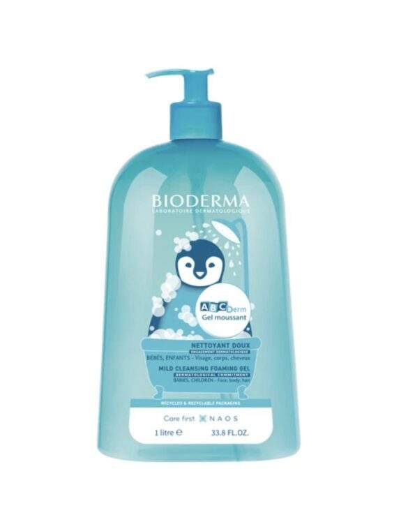 BIODERMA ABCDERM GEL NETTOYANT MOUSSANT DOUX 1L